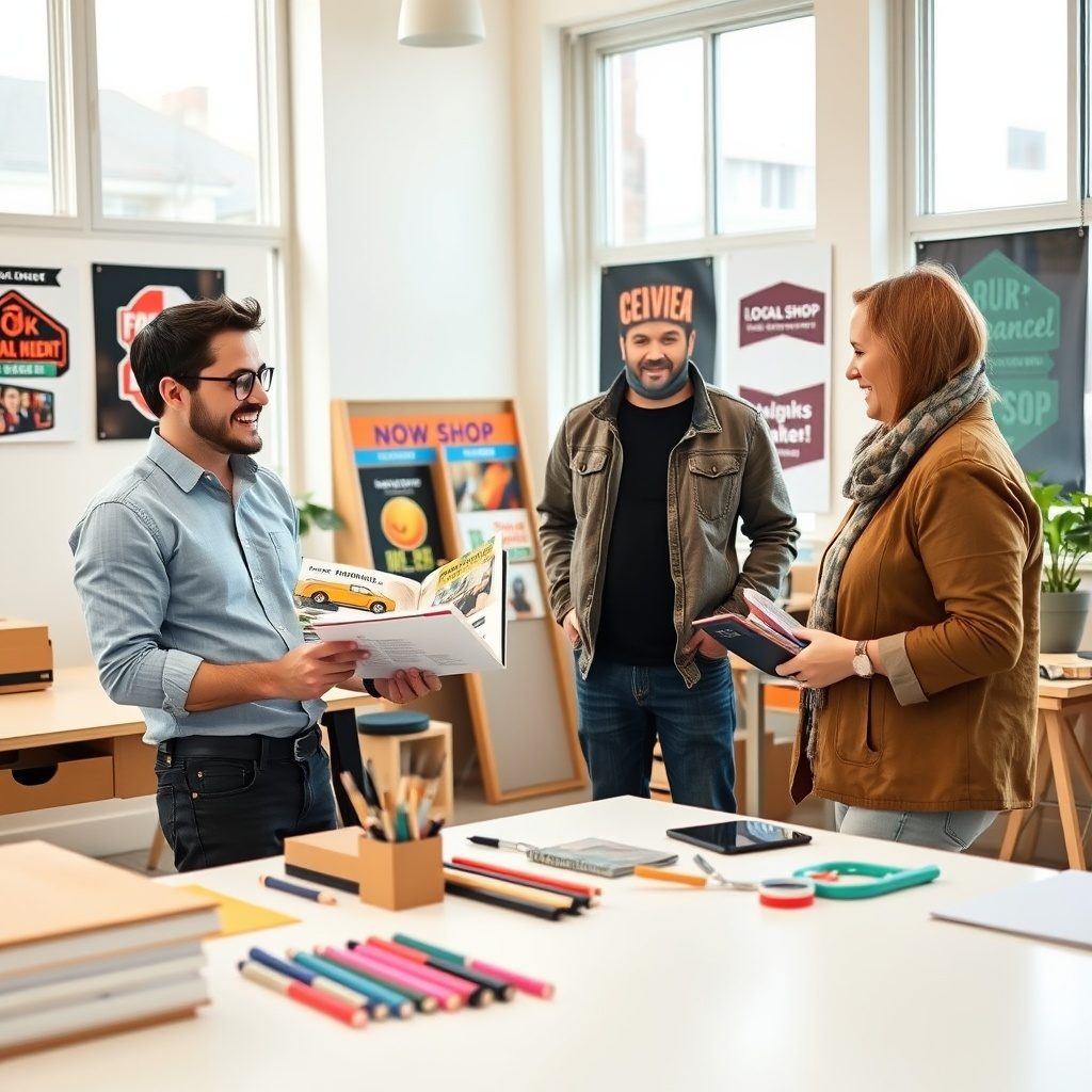 Graphic design studio for local shops